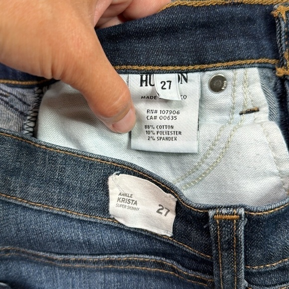Hudson Ankle Krista Super Skinny Raw Hem Jeans Size 27 - Picture 11 of 12